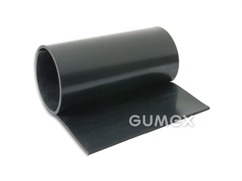 Gummi P9639, 1mm, 0-lagig, Breite 1400mm, 50°ShA, NBR, -10°C/+70°C, schwarz, 